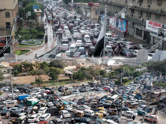 کراچی کی سڑکوں پر بے ہنگم ٹریفک، عوام کاگھروں سے نکلنا دشوار