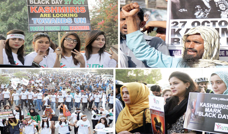 کشمیر پر بھارتی قبضے کے 70سال مکمل، دنیا بھر میں یوم سیاہ، مقبوضہ وادی میں ہڑتال، انڈیا مخالف ریلیاں