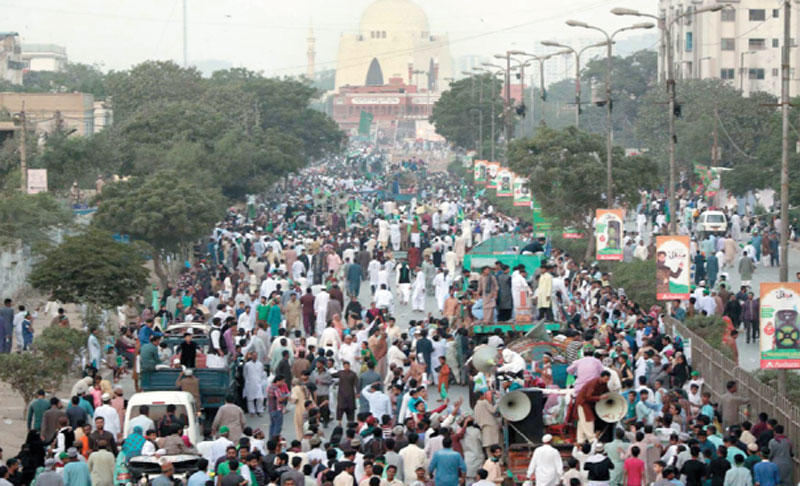 ملک بھر کی طرح کراچی میں بھی جشن میلادالنبیؐ کے موقع پر جلوس، ریلیاں