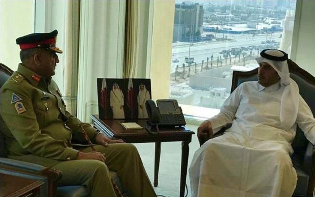 آرمی چیف کی قطر کے امیر اور وزیر اعظم سے ملاقات