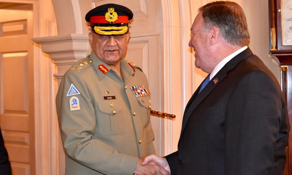 آرمی چیف جنرل قمر باجوہ کی امریکی وزیر خارجہ سے ملاقات