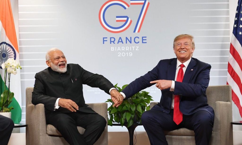 بھارتی وزیراعظم نریندر مودی سے ملاقات میں ٹرمپ کا چٹکلہ