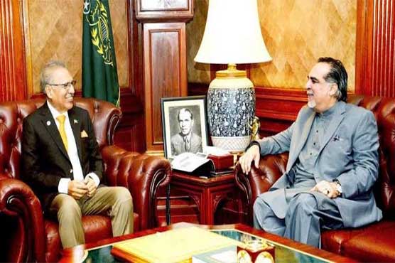 صدر مملکت سے گورنر سندھ کی ملاقات، صوبے کے ترقیاتی منصوبوں پر تبادلہ خیال