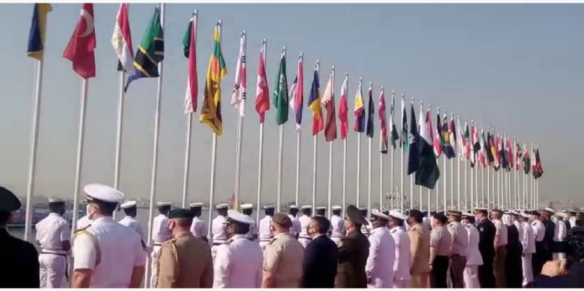 پاک بحریہ کی ساتویں کثیر القومی مشق امن 2021، کراچی میں پرچم کشائی