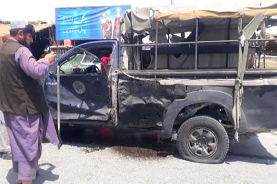 قلعہ عبداللہ،بازارمیں پولیس گاڑی کے قریب دھماکا