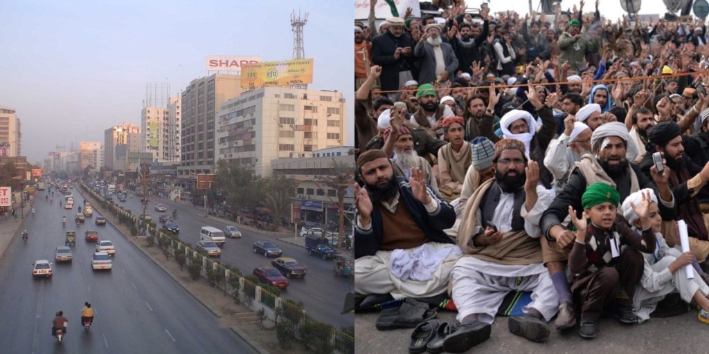 کراچی میں جاری احتجاج ختم،ہنگامہ آرائی میں ملوث افرادکی پکڑدھکڑشروع