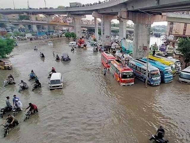 بارشوں سے کراچی کے ندی نالوں میں طغیانی،اربن فلڈنگ کاخطرہ
