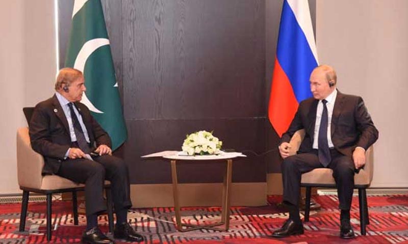 شہبازپیوٹن ملاقات روس کی پائپ لائن کے ذریعے پاکستان کوگیس فراہمی کی یقین دہانی