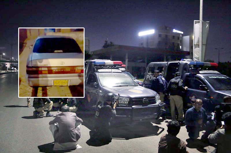 کراچی پولیس حملہ کیس، دہشت گردوں کی گاڑی کا 9 واں مالک بھی سامنے آگیا