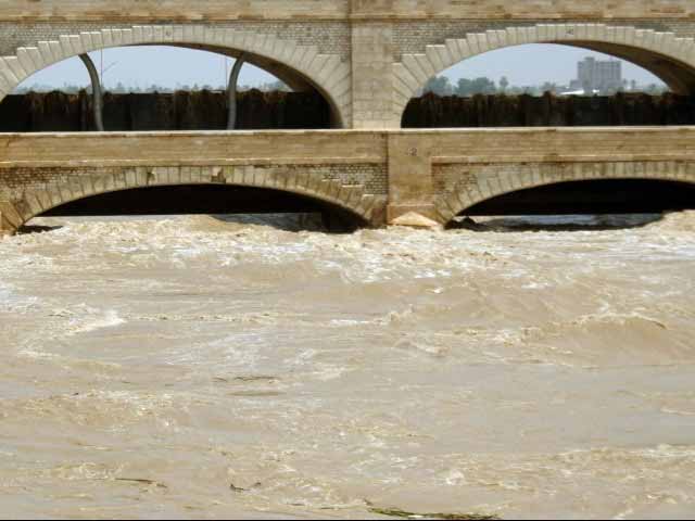 دریائے سندھ،گڈو ،سکھر کے مقام پر اونچے درجے کے سیلاب کا خدشہ