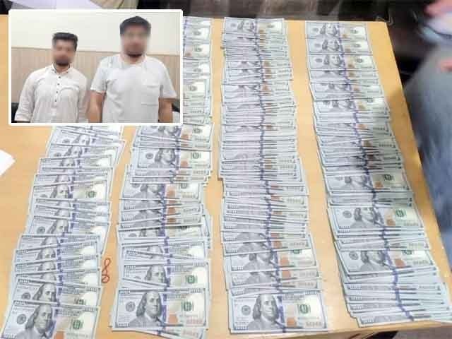 غیر قانونی کرنسی ایکسچینج پر چھاپہ ہزاروں ڈالر برآمد، 2 ملزمان گرفتار