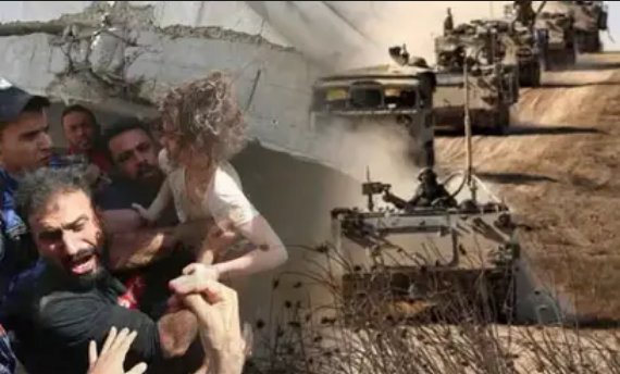 غزہ میں اسرائیلی ٹینکوں کا گشت، اسپتالوں کا محاصرہ، شہر پر 29 ہزارٹن بارود گرادیا
