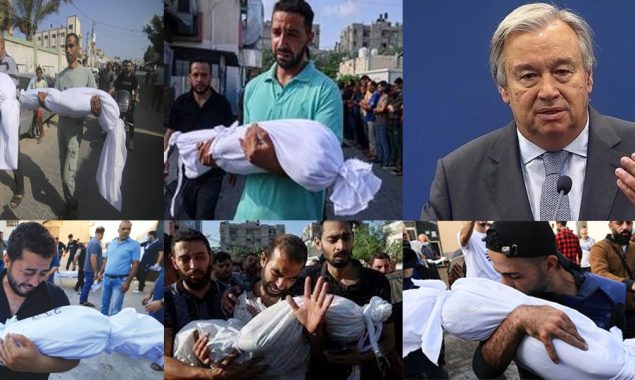 اسرائیلی حملوں سے غزہ بچوں کا قبرستان بن رہا ہے، سیکریٹری جنرل اقوام متحدہ انتونیو گوتریس