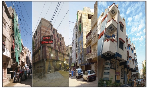 سندھ بلڈنگ ، ناظم آبادکی کمزور عمارتوں پر بالائی منزلیں تعمیر
