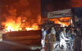 راولپنڈی ،سستا بازار میں خوفناک آتشزدگی، درجنوں اسٹالز خاکستر