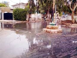 گڈاپ ٹائون، علی محمد گوٹھ کی گلیاں گندے پانی کا تالاب بن گئیں