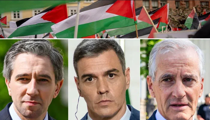 آئرلینڈ، ناروے ، اسپین کا فلسطینی ریاست تسلیم کرنے کا اعلان