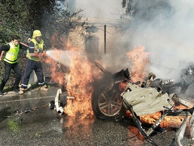 اسرائیل کا لبنان میں کار پر ڈرون حملہ، الفتح کے رہنما جاں بحق