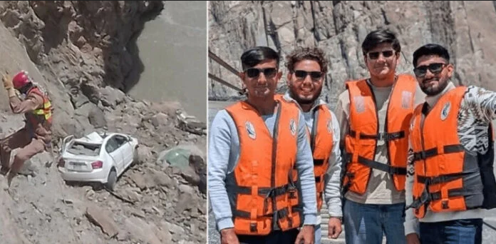 (گلگت بلتستان) 7 دن سے لاپتہ 4 سیاحوں کی گاڑی،لاشیں مل گئیں
