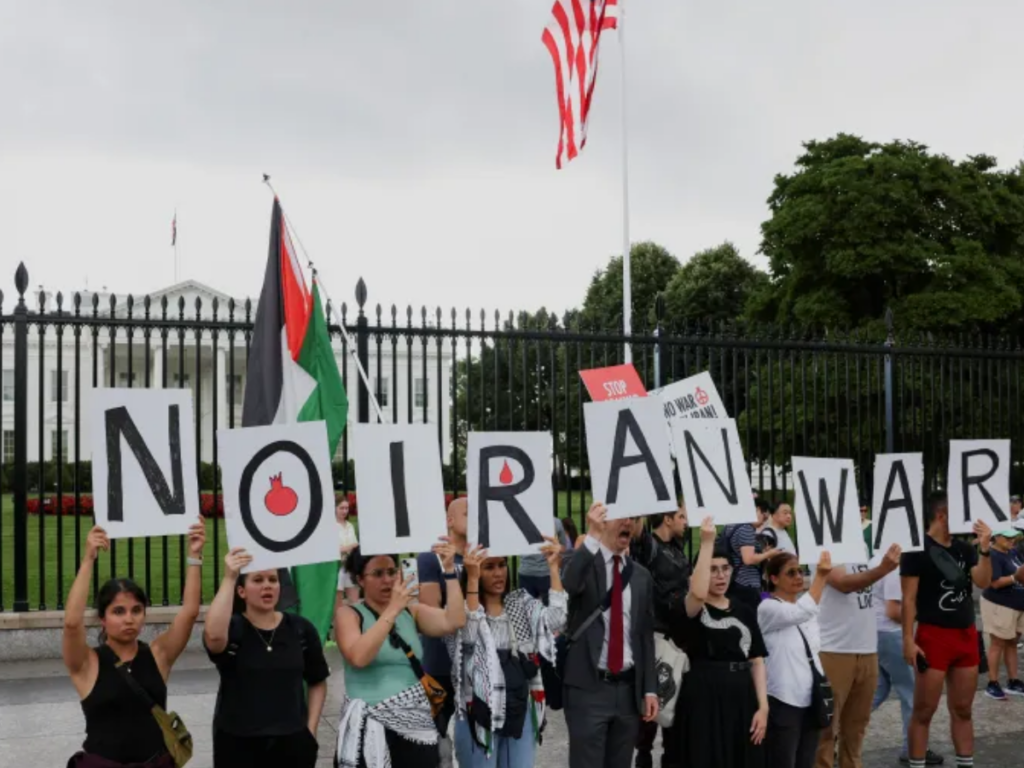 ایران پر اسرائیلی جارحیت کے خلاف امریکا میں احتجاج