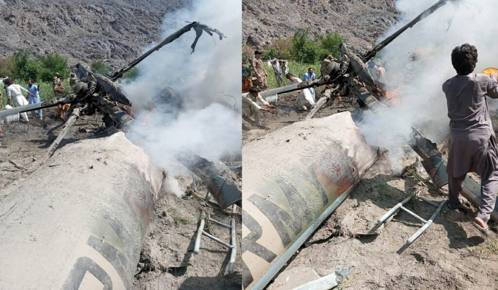 پاک فوج کاہیلی کاپٹر چلاس میں گر کر تباہ، 2 میجر سمیت 5 جوان شہید