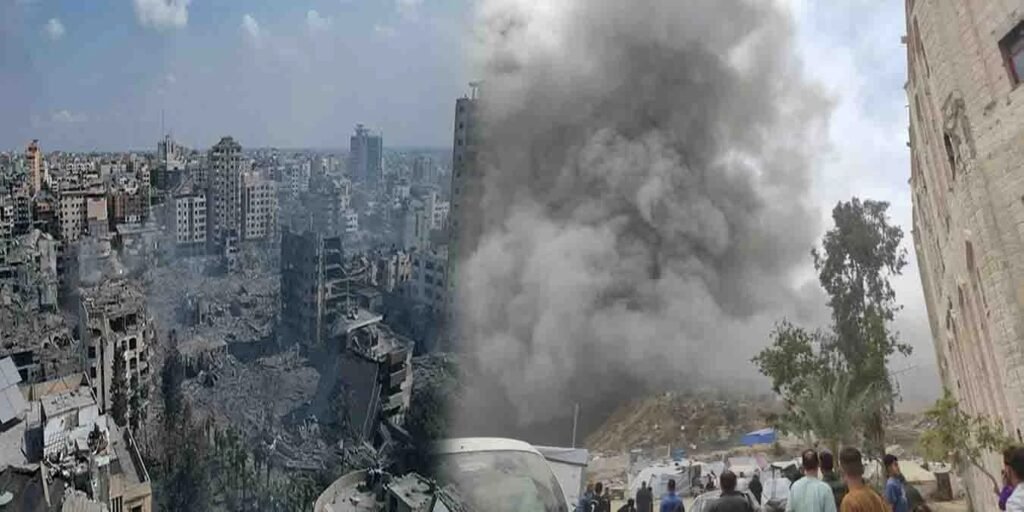 مسجد، اسپتال اور رہائشی عمارتیں ملبے کا ڈھیر، 83 فلسطینی شہید