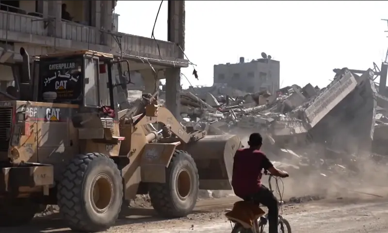 غزہ میں جنگ بندی برقرار، ملبہ ہٹانے کا عمل شروع