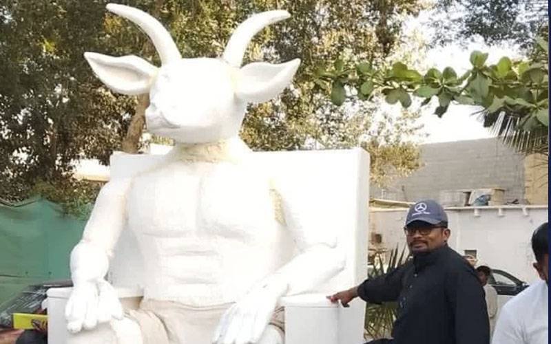 کراچی میں دُکان سے برآمد ہونے والے شیطانی مجسمے کا معمہ حل