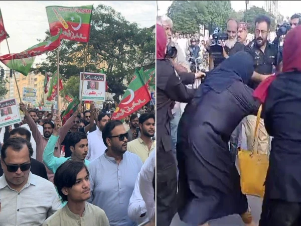 پیٹرولیم مصنوعات میں اضافہ، کراچی میں پی ٹی آئی کا مہنگائی کیخلاف احتجاج، پولیس کا دھاوا، متعدد کارکن گرفتار