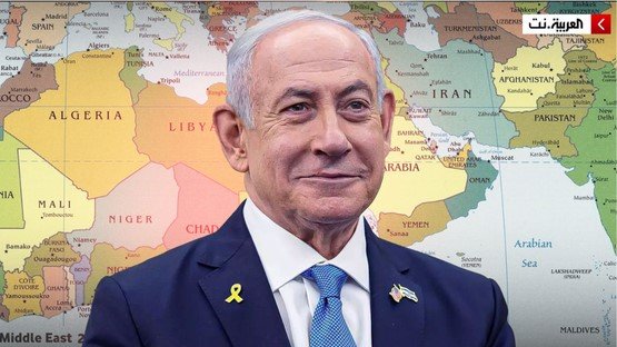 نیتن یاہو کی مشرق وسطیٰ کے نقشے کے سامنے کھڑے ہوکر مسلم ممالک کے خلاف ہرزہ سرائی