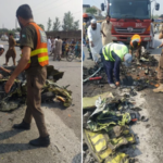 مردان میں پاک فضائیہ کا تربیتی طیارہ گر کر تباہ، 2 پائلٹس شہید