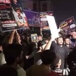میر رضا علی کے قتل کے خلاف دوستوں کا شارع فیصل پر احتجاج، ٹریفک متاثر