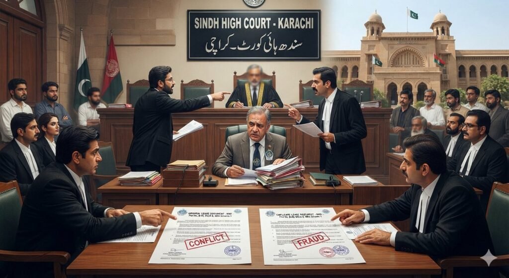 ایک ہی جائیداد کی دو لیزیں، سندھ ہائی کورٹ کے کے ایم سی کے لینڈ نظام پر سوالات